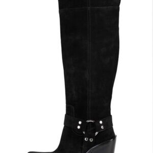 Jeffrey Campbell Black Over the Knee matazian boot